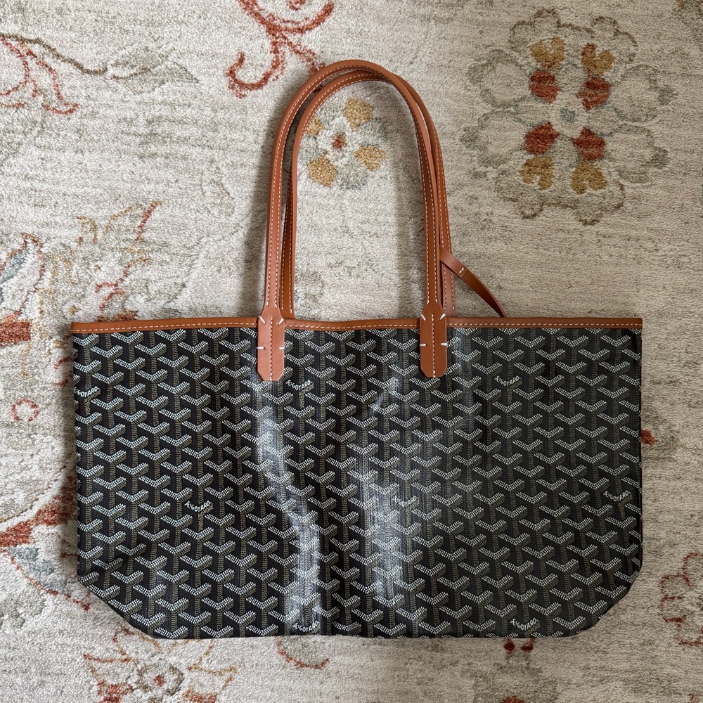 Medium Black & Tan Goyard Tote Style - Picture 2 of 6